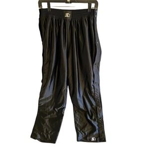 Vintage STARTER Reversible Poppers 90s Black Straight Track Pants Mens L W34 L30